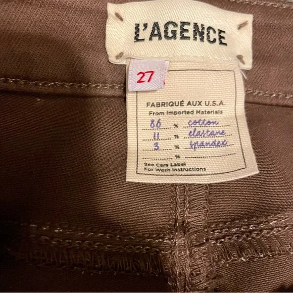 L'AGENCE MARGUERITE SKINNY DARK MOCHA COATED - Picture 5 of 9